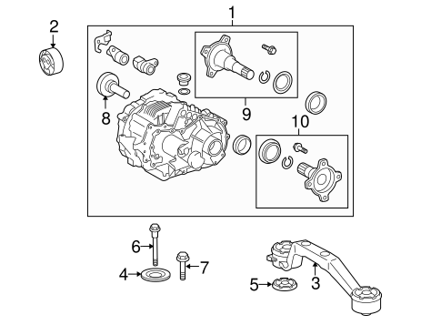 REAR SUSPENSION/AXLE & DIFFERENTIAL for 2006 Toyota Highlander #1