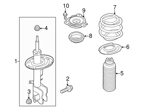 Front Suspension/Struts & Components for 2014 Nissan Murano #1