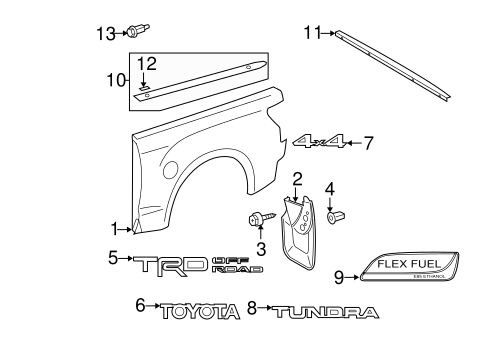 BODY/EXTERIOR TRIM - PICK UP BOX for 2011 Toyota Tundra #2