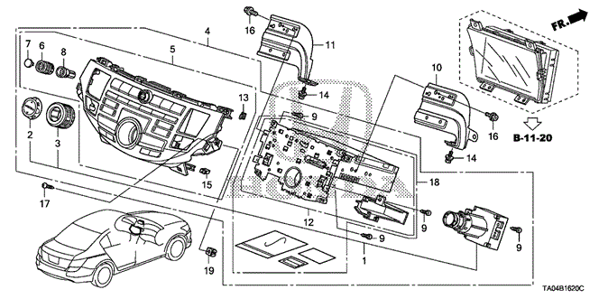 Electrical/Exhaust/Heater/Fuel/Center Module (Navigation) for 2008 Honda ACCORD SEDAN #1