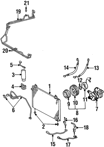HVAC/CONDENSER, COMPRESSOR & LINES for 1998 Toyota Supra #1