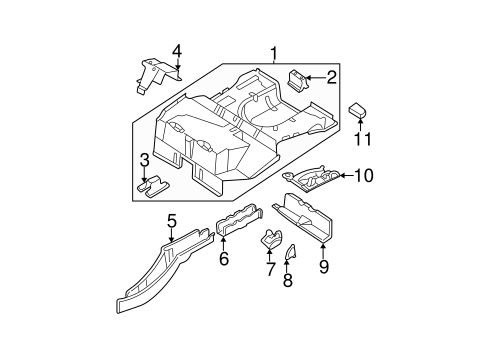 Focus REAR FLOOR & RAILS