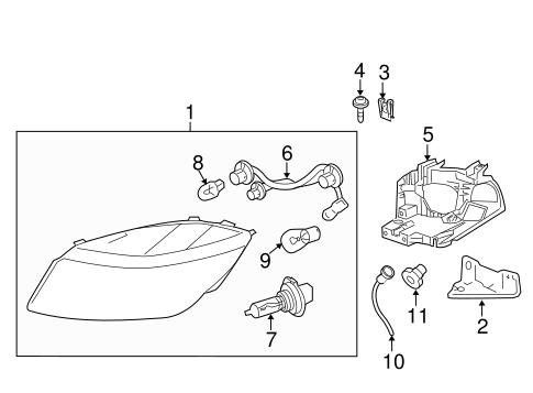 Electrical/Bulbs - Chassis for 2008 Chevrolet Cobalt #2