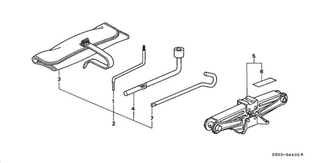 Tools - Jack for 2001 Honda Prelude #0