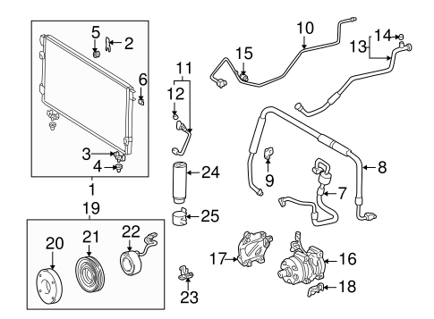 HVAC/CONDENSER, COMPRESSOR & LINES for 2004 Toyota Tundra #1