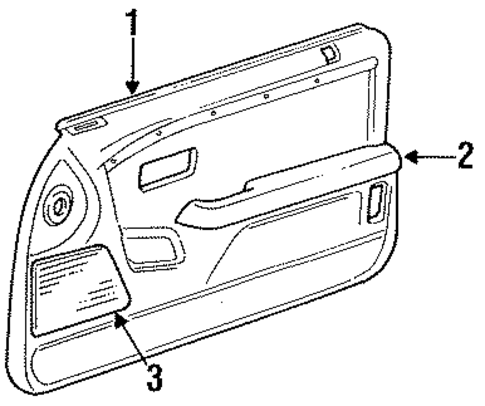 LeBaron INTERIOR TRIM - DOOR 2