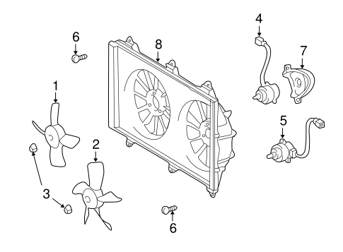 COOLING SYSTEM/COOLING FAN for 2002 Toyota Camry #1