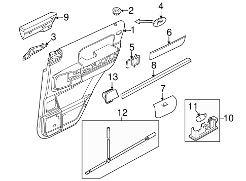 Range Rover INTERIOR TRIM - REAR DOOR