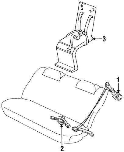 ELECTRICAL/REAR SEAT BELTS for 1997 Toyota Corolla #1