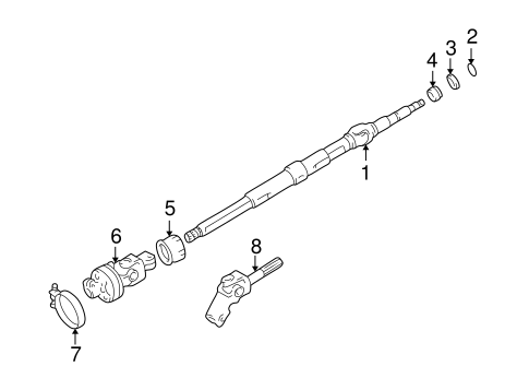 STEERING/SHAFT & INTERNAL COMPONENTS for 2001 Toyota Avalon #1