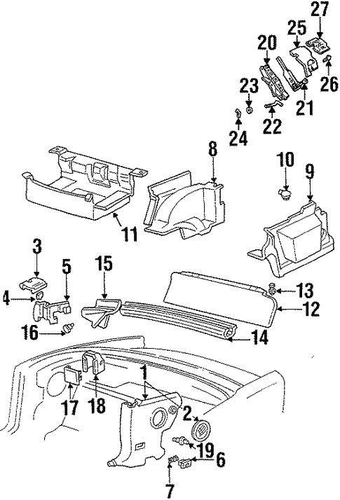 Interior Trim - Rear Body for 2002 Pontiac Firebird #0
