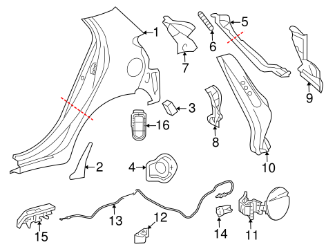 BODY/QUARTER PANEL & COMPONENTS for 2012 Toyota Yaris #1