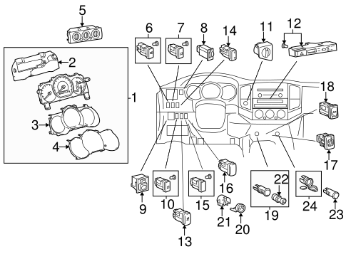 BODY/CLUSTER & SWITCHES for 2007 Toyota Tacoma #1