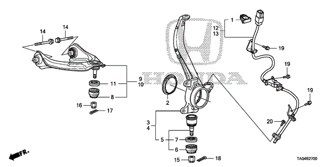 Chassis/Knuckle for 2009 Honda ACCORD SEDAN #1