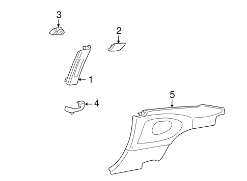 911 INTERIOR TRIM - QUARTER PANELS