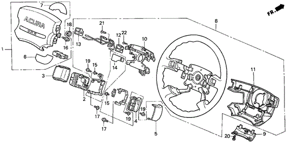 Steering Wheel for 1993 Acura Legend #1