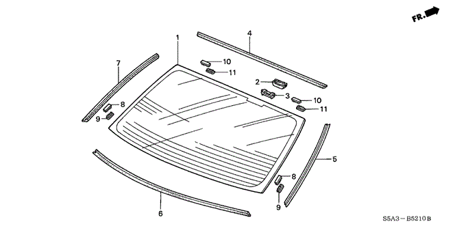BODY / AIR CONDITIONING/REAR WINDSHIELD for 2001 Honda CIVIC SEDAN #1