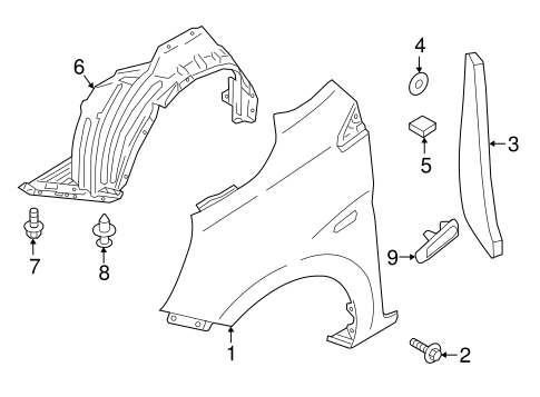 Exterior Trim - Fender for 2015 Mitsubishi Mirage #0