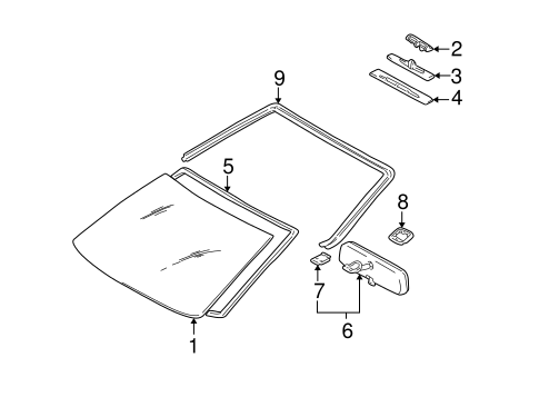 BODY/GLASS - WINDSHIELD for 2002 Toyota Prius #1