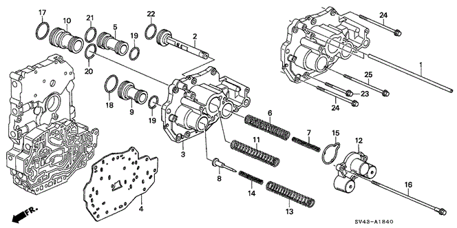 TRANSMISSION - AUTOMATIC/AT SERVO BODY (V6) for 1995 Honda ACCORD SEDAN #1