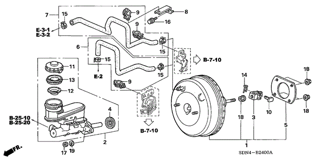 CHASSIS/BRAKE MASTER CYLINDER - MASTER POWER (1) for 2006 Honda ACCORD COUPE #1