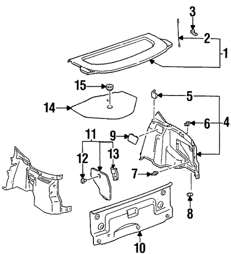 BODY/INTERIOR TRIM - REAR BODY for 1996 Toyota Celica #1