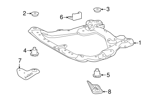 FRONT SUSPENSION/SUSPENSION MOUNTING for 2014 Toyota Avalon #1