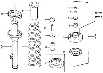 CHASSIS/REAR SHOCK ABSORBER for 1978 Honda ACCORD HATCHBACK #1