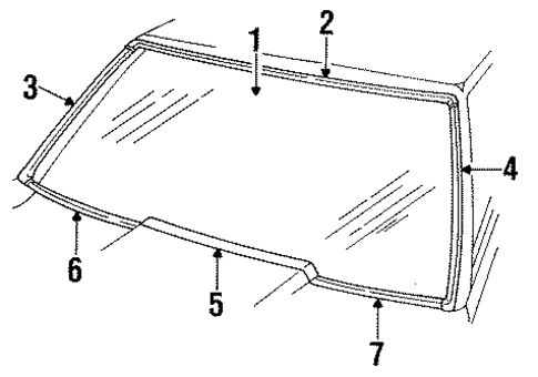 Mustang GLASS - WINDSHIELD