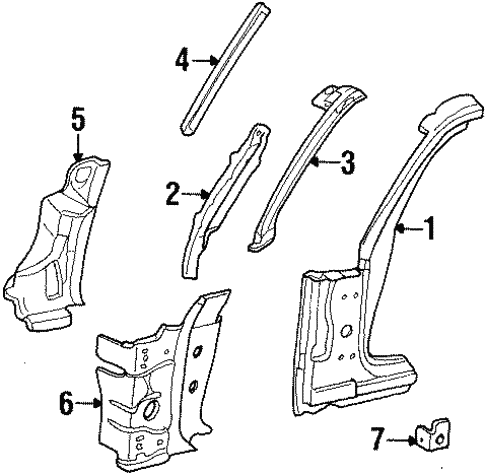 Hinge Pillar for 2002 Ford Crown Victoria #0