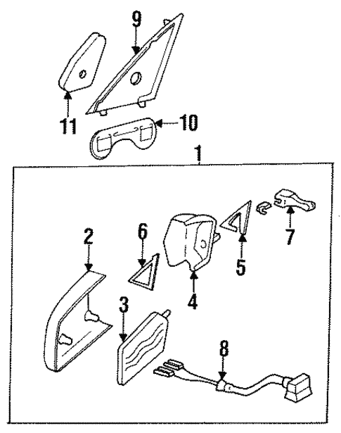 Outside Mirrors for 1990 Mercedes-Benz 560 SEL #0