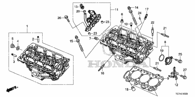 Front Cylinder Head for 2017 Honda Pilot #0