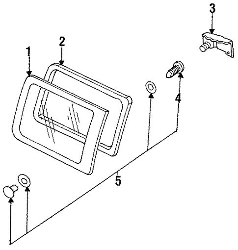 Glass - Side Door for 1995 Nissan Quest #0