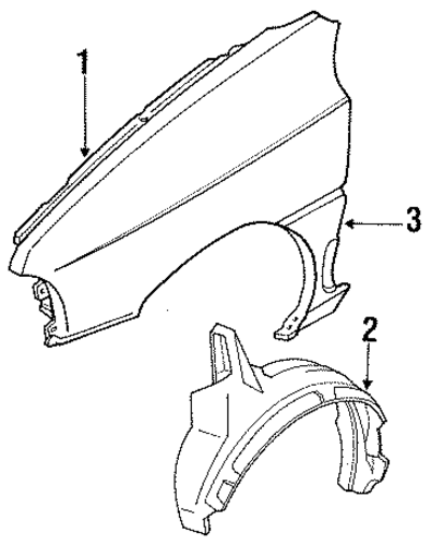 Festiva EXTERIOR TRIM - FENDER