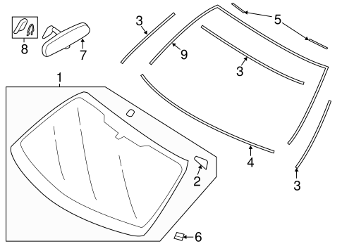 BODY/WINDSHIELD & COMPONENTS for 2014 Scion FR-S #1