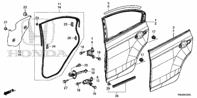 Rear Door Panels for 2012 Honda Civic #0