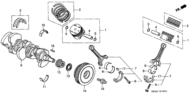 ENGINE/CRANKSHAFT - PISTON (V6) for 2002 Honda ACCORD COUPE #1