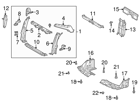 BODY/RADIATOR SUPPORT for 2004 Scion xB #1