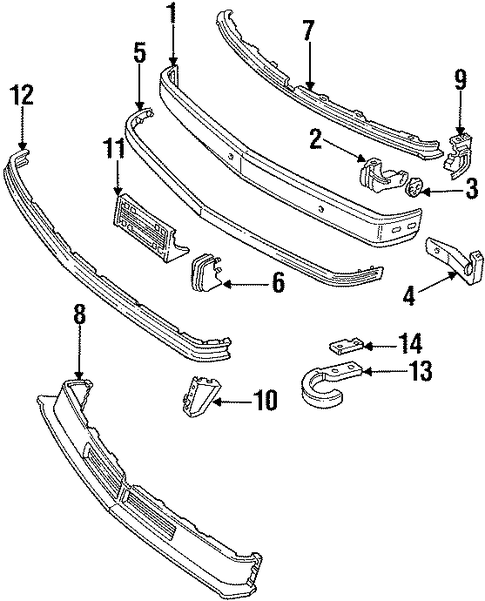 K3500 Pickup BUMPER & COMPONENTS - FRONT