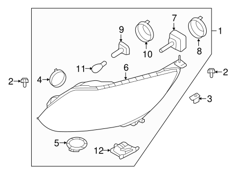 Focus HEADLAMP COMPONENTS