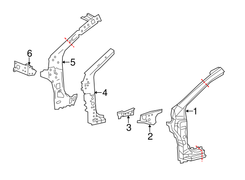 BODY/HINGE PILLAR for 2016 Toyota Corolla #1