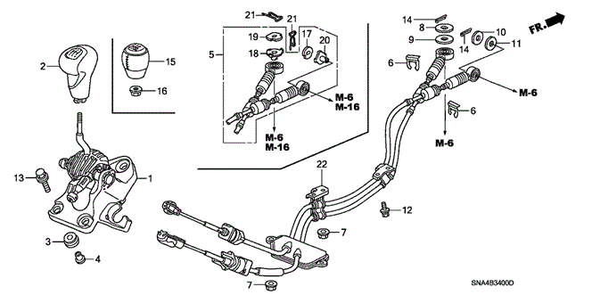 Chassis/Shift Lever for 2006 Honda CIVIC SEDAN #1