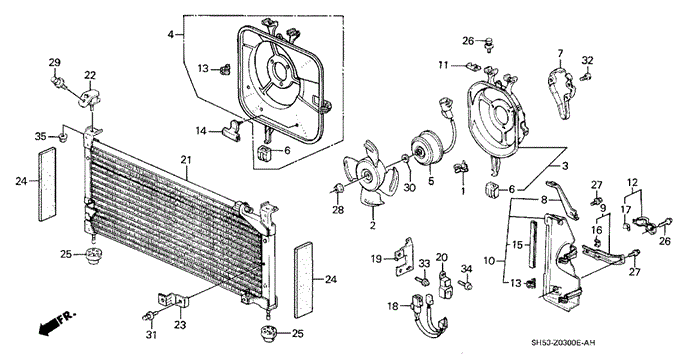 BODY / AIR CONDITIONING/A/C AIR CONDITIONER (CONDENSER) for 1990 Honda CIVIC 5-DOOR #1