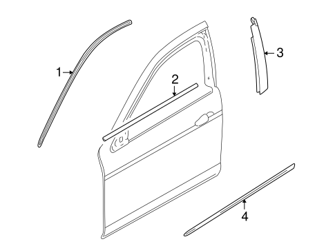 S-Type EXTERIOR TRIM - FRONT DOOR