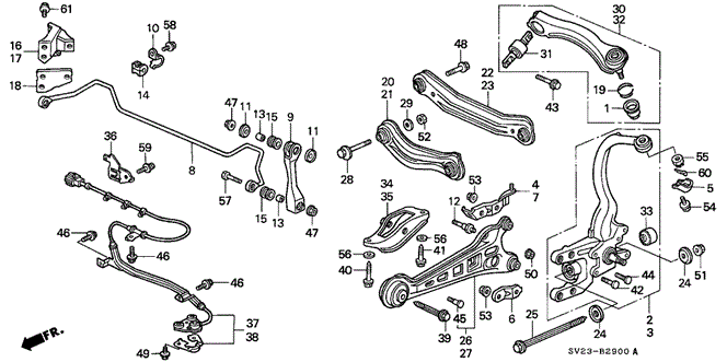 CHASSIS/REAR LOWER ARM for 1997 Honda ACCORD COUPE #1