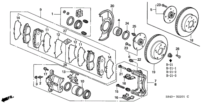 CHASSIS/FRONT BRAKE (2) for 2001 Honda ACCORD SEDAN #1