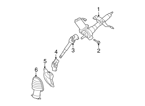 STEERING/STEERING COLUMN ASSEMBLY for 2011 Toyota Yaris #1