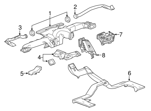 Ducts for 2018 Cadillac Escalade ESV #1
