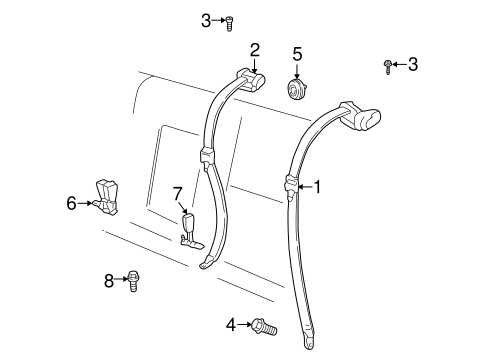 S70 REAR SEAT BELTS