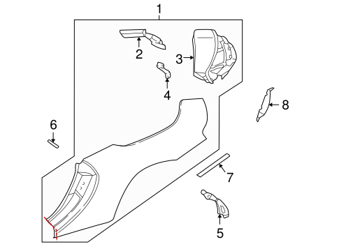 911 QUARTER PANEL & COMPONENTS 3